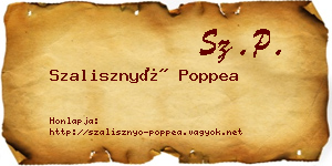 Szalisznyó Poppea névjegykártya